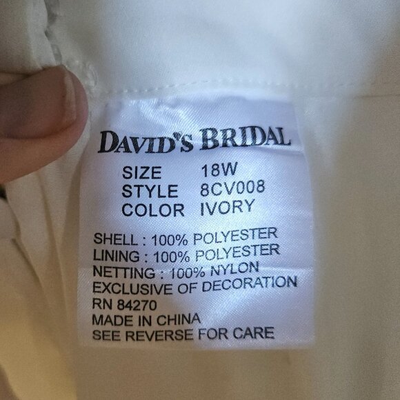 Oleg Cassini 18W Vintage Embroidered Wedding Dress 8CV008 - Picture 12 of 17